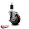Service Caster 4'' Maroon Poly Swivel 1-3/8'' Expanding Stem Caster with Brake SCC-EX20S414-PPUB-MRN-TLB-138 - alternate 4